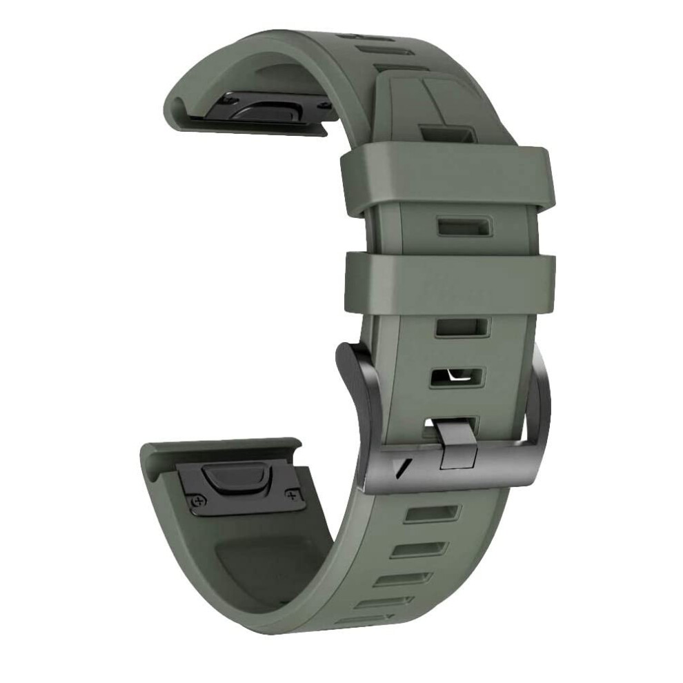 Silicone Watchband 26/22/20Mm Compatible With Fenix 7/7X/6/6X Pro 5/5X Plus 3Hr/935/S60 Mk1 Waterproof Easyfit 9365369536296