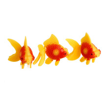 Poisson doré artificiel réaliste, 3 pièces, pour Aquarium-Jaune