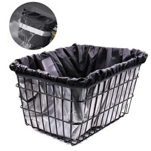 Fahrradkorb wasserdichter Regenschutz mit Futter für Einkaufen & Picknicks 15L Orange