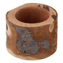 Wooden Hamster Pet Food Bowl, Wide Mouth, Apple Wood Small Bird Feeder