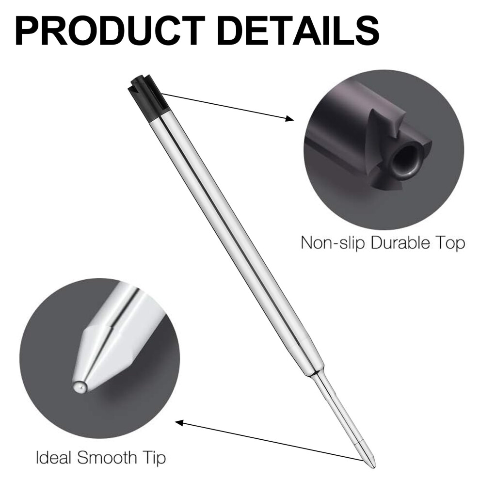 Consistent Writing Experience, Quality Material 0.7mm Fine Point Pen Refills, Durable and Smooth Replaceable Ballpoint Pen Refills for Business