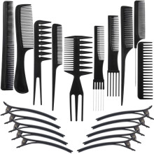 Ultimate Grooming Companion: Anti-static Plastic Combs, Fine Tooth for Detail Work, Wide Tooth for Wet Hair, Professional Styling Tools for