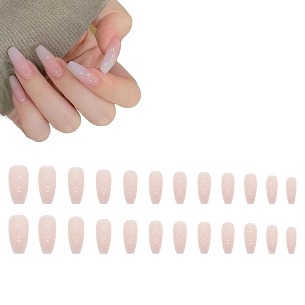 Eco-Friendly Press On Nails with Butterflies Art, Fake Nails Long Coffin Shape Glossy Soft Gel Reusable Design, Press On Nails Wide Applications for