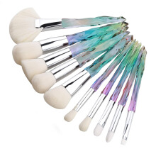 Professionelles Make-up-Pinselset für Damen und Mädchen, Kristallgriff, 10 hochdichte, ultraweiche Synthetikborsten, einzigartige