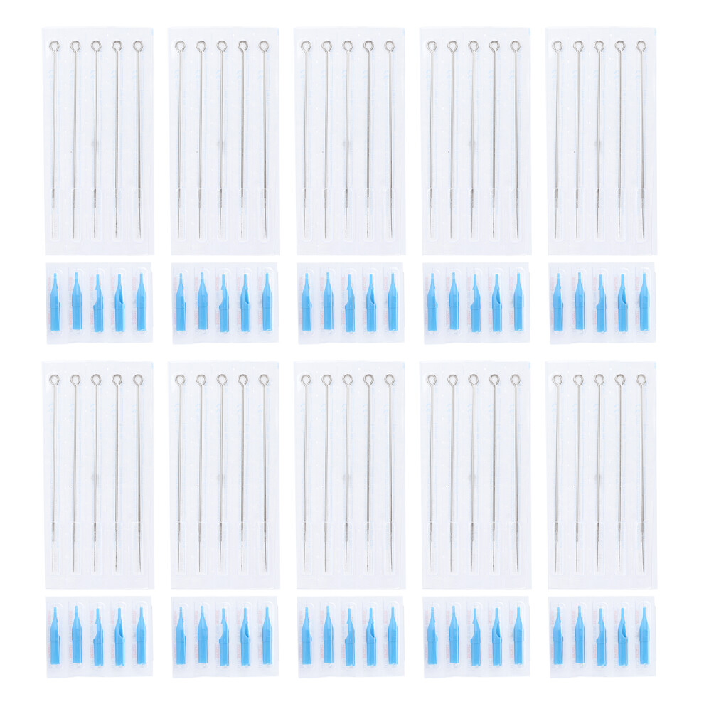 Tattoo Needle Set For Artists, 50pcs Pre-Sterilized Round Liner Shader Magnum, Made Of Medical Grade Stainless Steel, Individually Wrapped For Safe