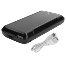 Ultraslanke powerbank met snellaadfunctie, draagbaar en veilig voor mobiele apparaten.