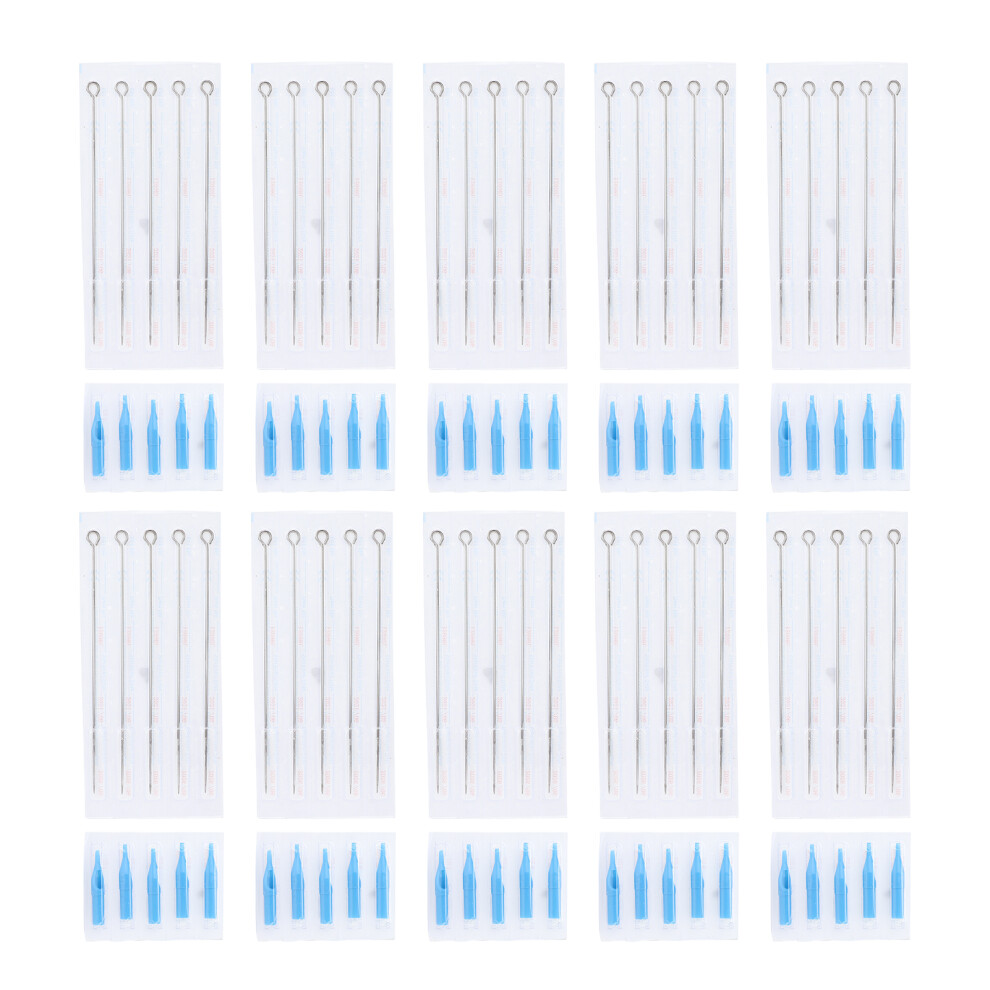 High-Quality Tattoo Needles Set, 50pcs Disposable Round Liner Shader Magnum, Individually Packaged For Safe And Hygienic Use, Precision Designed For
