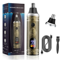 Professionele haartrimmer, oplaadbaar, roestvrijstalen mes, multifunctionele trimmer, draadloos en oplaadbaar, professionele kwaliteit.
