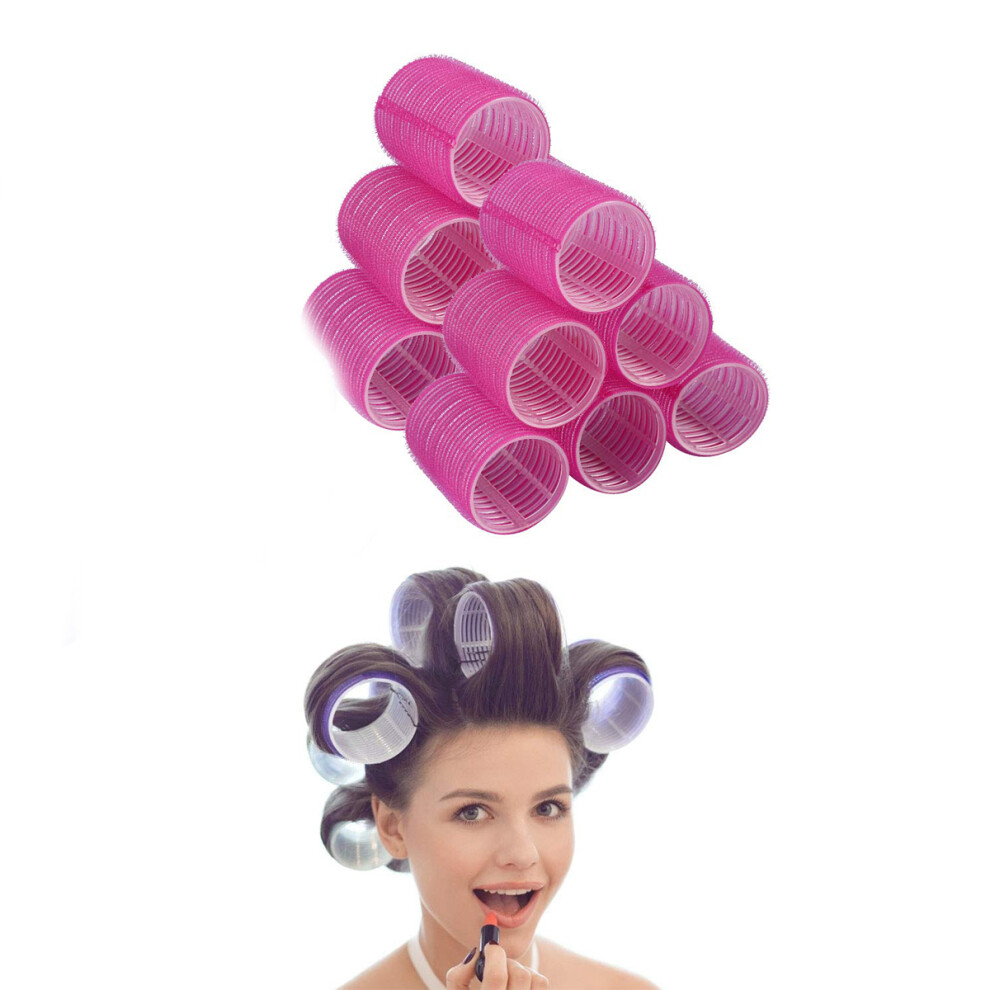 Versatile Styling Tool for Easy to Use DIY Curly Hairstyle, Jumbo Hair Rollers for Heatless Natural Curls and Smooth Frizzy Ends, Self Grip Salon Hai