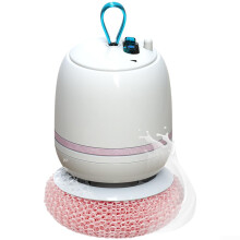 Electric Dishwashing Ball with BuiltIn Soap Dispenser, 360 Cordless Scrubber, USB Rechargeable Pink