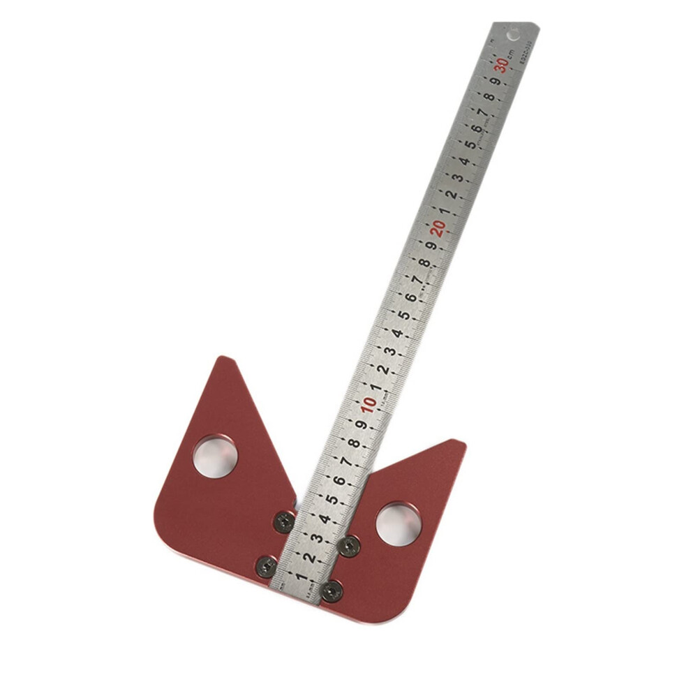45 Degrees Aluminum Alloy Center Scribe Square Center Finder Line Gauge Layout For Woodworking With Replaceable Ruler 9382693556608