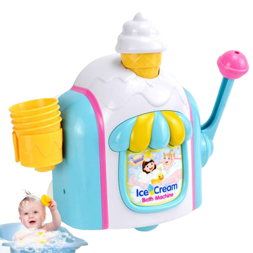 Bath Bubble Machine Baby Bath Toy With Ice Foam Maker For Toddler Bathtub Fun And Safe Play Cream