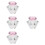 4Pièces Bols Cristal Rose Nail Poudre Pour Usage 7