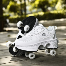 Roller Skates 2In1 MultiPurpose Shoes For Boys And Girls, Universal Walking Shoes, Size 42