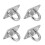 Stainless Steel Eye Plate Ceiling Wall Mount Hardware 4Pcs Enclosed Hook 14