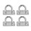 Stainless Steel Eye Plate Ceiling Wall Mount Hardware 4Pcs Enclosed Hook 2