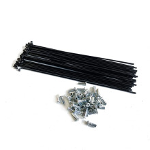 Stainless Steel Bicycle Spokes 13G J Bend 40pcs 12mm Nipples 70-305mm for Tricycle Ebike Wheel Compatibility