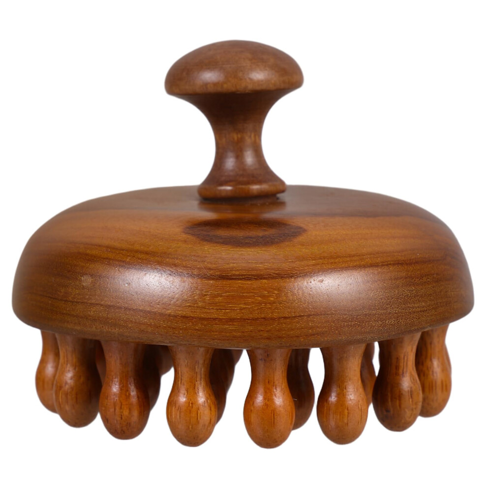 Scalp Massager Comb with Wide Tooth Wooden Hair Brush for Hair Growth and Ergonomic Grip