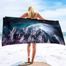 Microfibre Beach Towels For Adults SciFi 100x180cm Extra Large Absorbent QuickDry Sand  Travel Beach Towel