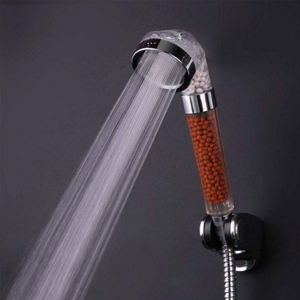 Handheld Bath Shower Head Pressure Boosting Watersaving Filter Balls Universal Fit 9187378572245