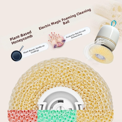 Wireless Electric Dish Scrubber with Automatic Soap Dispensing, USB Rechargeable 360 Kitchen Cleaner 2