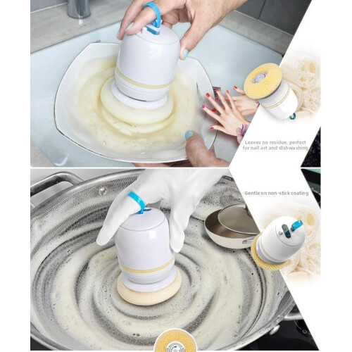 Wireless Electric Dish Scrubber with Automatic Soap Dispensing, USB Rechargeable 360 Kitchen Cleaner 1