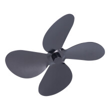 Aluminum Alloy Stove Fan Blades 4 pcs Black Fireplace Universal Replacement