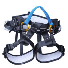 Climbing Harness Half Body Safety Harness for Fire Rescue Caving Rock Climbing Rappelling Tree Work Waist Belt Blue