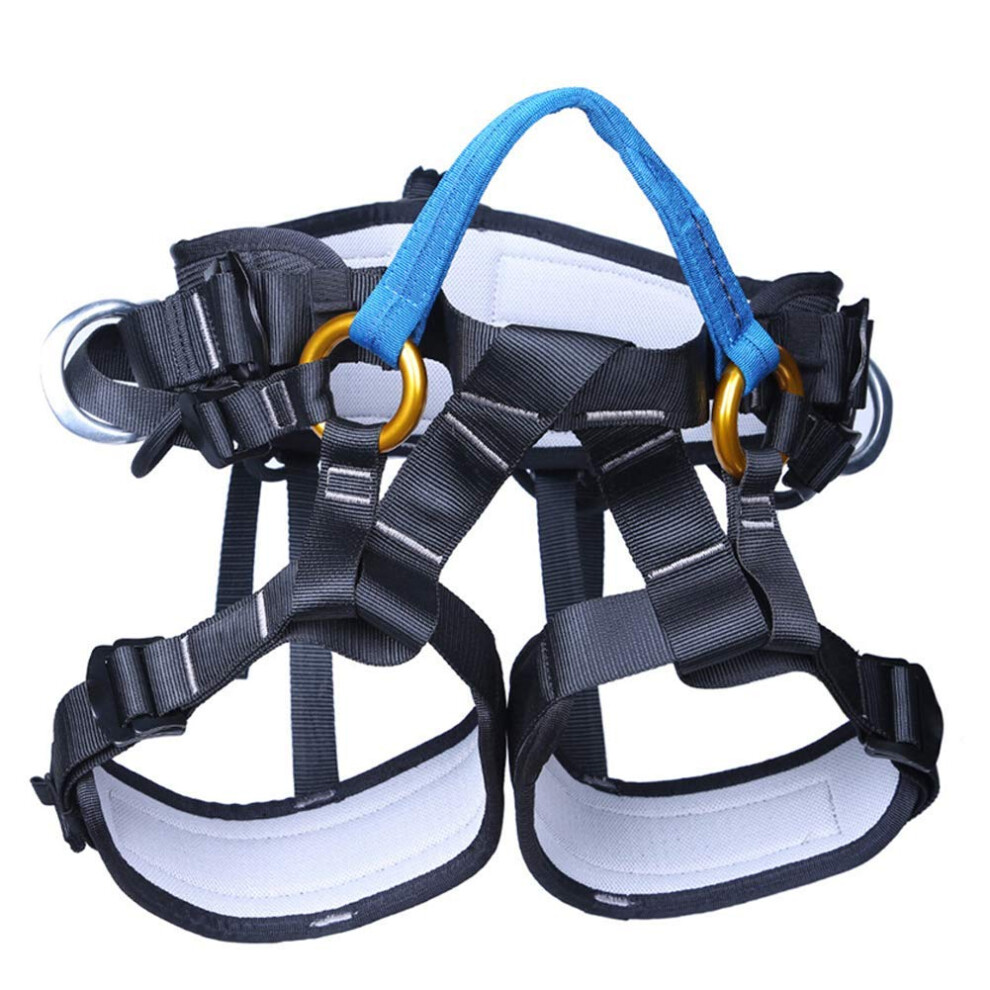 Climbing Harness Half Body Safety Harness For Fire Rescue Caving Rock Climbing Rappelling Tree Work Waist Belt Blue 9382693558022