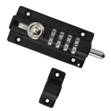 Durable Zinc Alloy 4-Digit Combination Lock Bolt for Gates & Fences Black