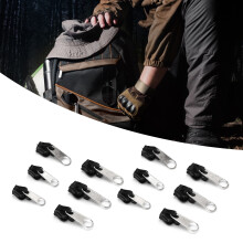 12-teiliges Metall-Reißverschlusskopf-Reparaturset für Jacken, Jeans und Geldbörsen