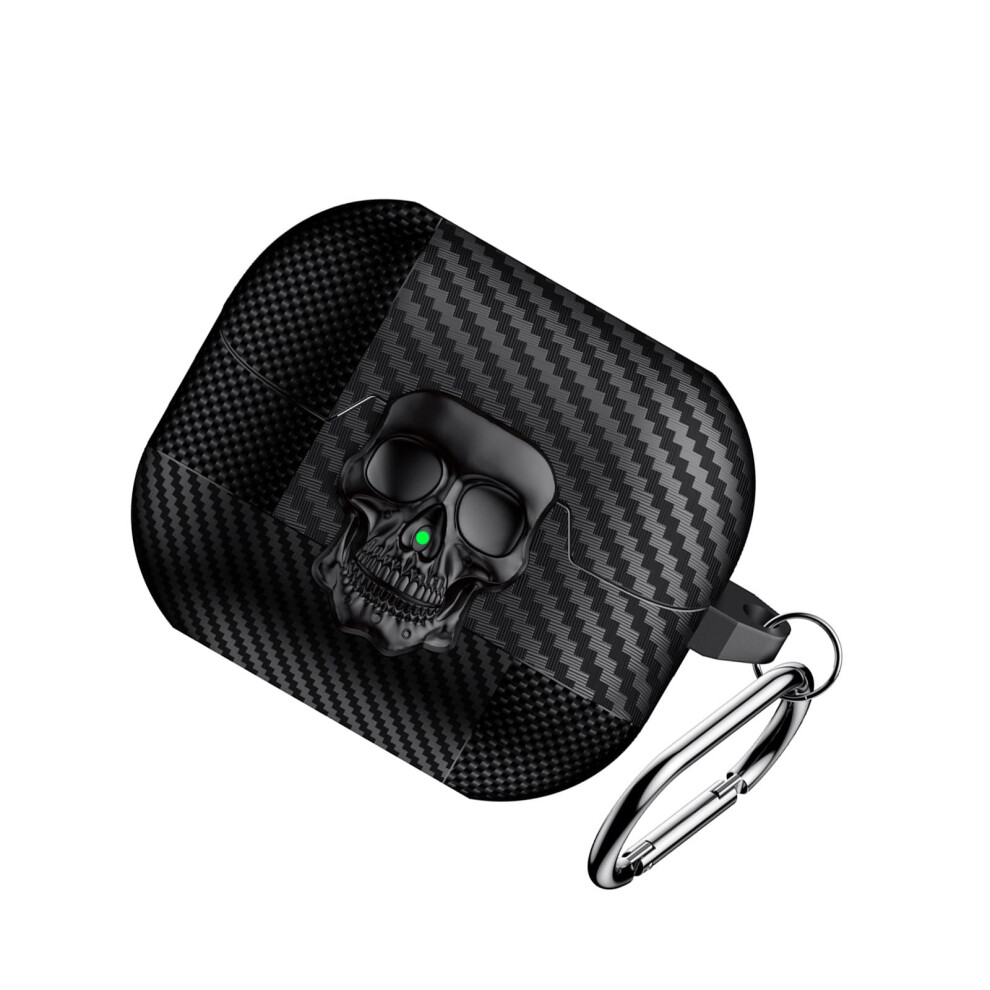 Skull Pattern Case Tpu Earphone Case Shockproof Soft Protective Cover Black 9187378572634