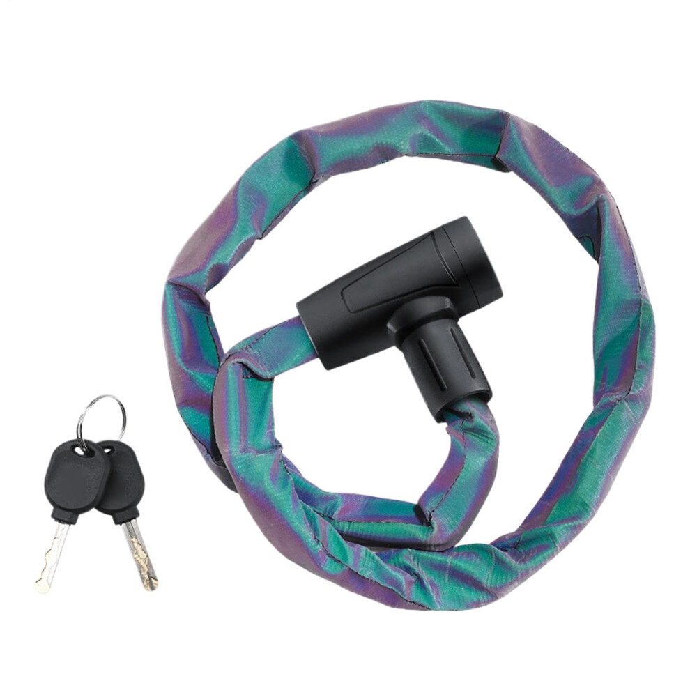 Chain With Lock | Heavy Duty 2.5 Ft Reflective Cable Padlock For Bikes, Motorcycles, Cabinets, And Gates 9187378573006