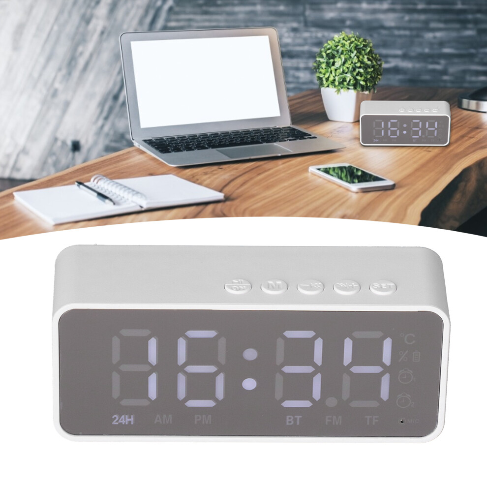G50 Multi-Function Bluetooth Alarm Clock Speaker 1200Mah White 8761377401488