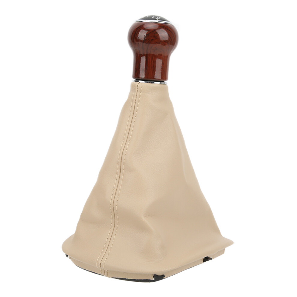 6-Speed Abs & Pu Leather Gear Shift Knob With Dustproof Cover 8791377403540