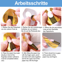 Stiletto Nail Sculpting Tools, Gold Forms for Acrylic UV Gel, Easy to Pick-Up and Store, Waterproof and Dust-Proof for Professional and DIY Nail Art