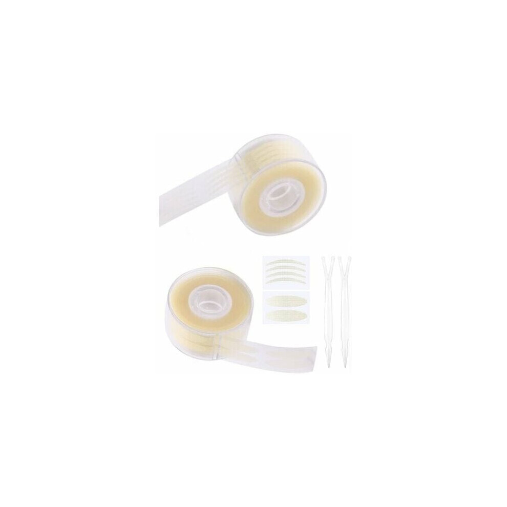 Invisible Eyelid Tape, 2 Volumes Of Medical-use Adhesive Fiber For Instant Eye Lift, Breathable Waterproof Double Eyelid Tape With Fork Sticks For