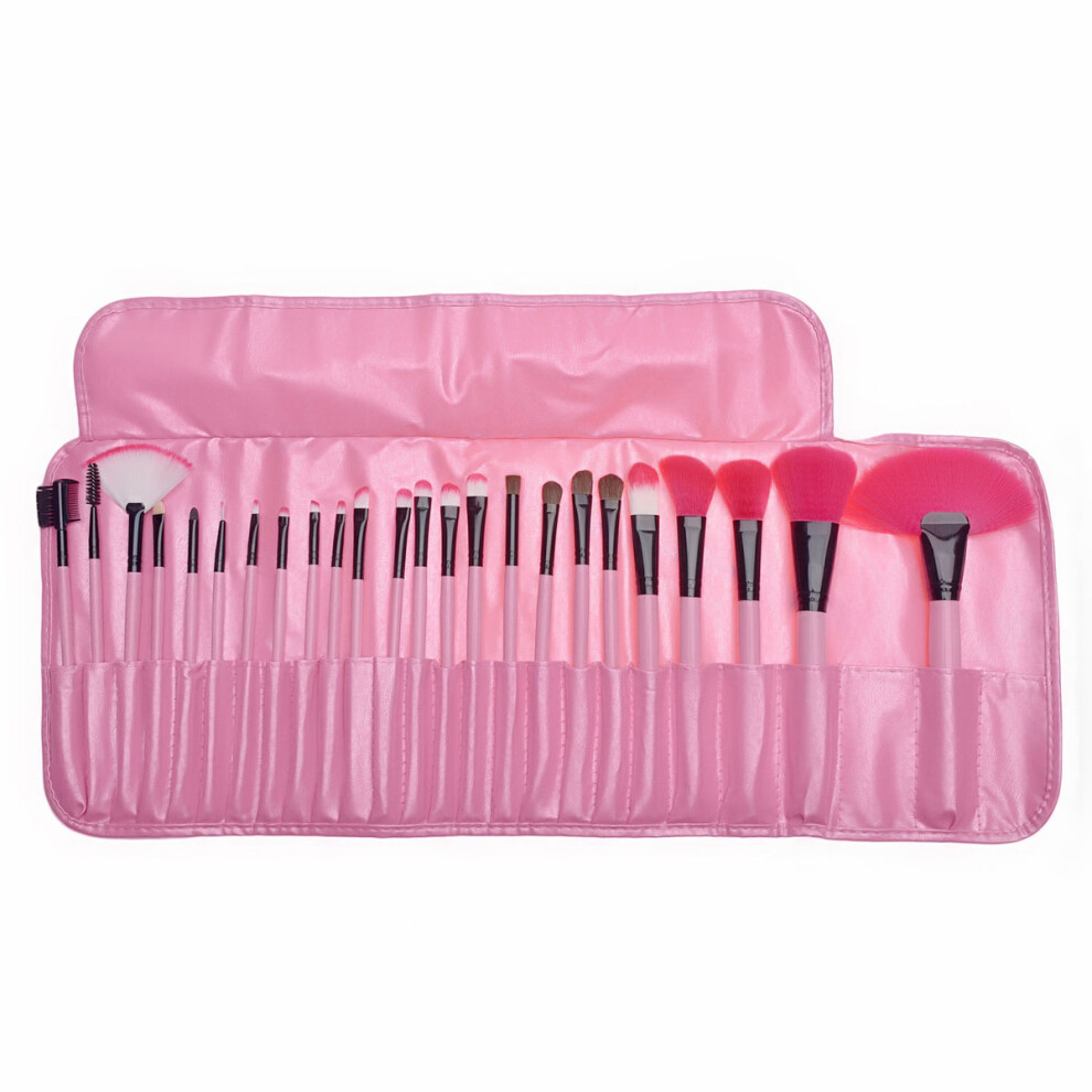 Professional Cosmetic Makeup Brush Set, 24pcs Includes Powder, Blush, Foundation Brushes, Complete Eye Makeup Set With Ultra-Soft Bristles, Synthetic