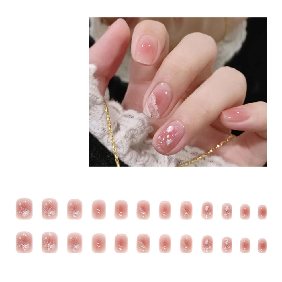 Customizable Trim Press on Nails, Easy Application With Salon Quality Gel Polish And Healthy Abs Material For Women, Includes 24Pcs With 12 Different