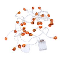 Batteridrevne Halloween-lys LED-gresskarlys med 8 moduser fjernkontroll vanntett Halloween-festdekorasjoner justerbar lysstyrke til