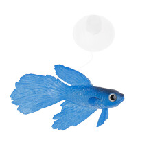Artificial Betta Fish Aquarium Silicone Floating- Blue