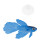 Artificial Betta Fish Aquarium Silicone Floating- Blue 1