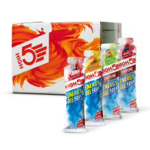 HIGH5 Energy Gel Aqua - Quick Release Sports Gels to Power Muscles for Peak Performance - Natural Fruit Juice - On The Go Energy Boost for Running, C