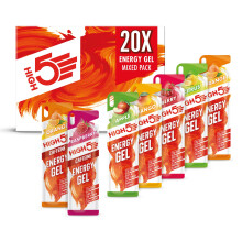 HIGH5 Sport Gel Running Pack - Energy Sachets for Quick Fuel - Natural Fruit Juice, With & Without Caffeine - Perfect for Intense Training: Running,