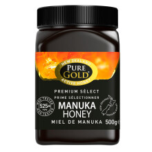 Pure Gold - Manuka Honey - 525+ MGO Certified Premium - 500g - New Zealand, Ethically Sourced, Raw & Unpasteurised - Naturally Made by Bees & Home Tr