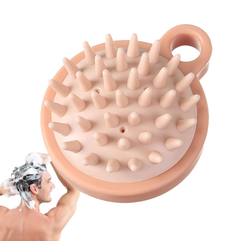 Pink Scalp Massager Shampoo Brush For Hair Growth And Dandruff Removal, Ergonomic Wet Dry