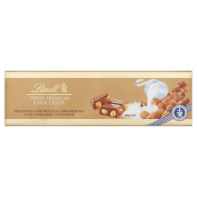 Lindt Swiss Milk Chocolate and Crunchy Hazelnut Gold Bar 300 g