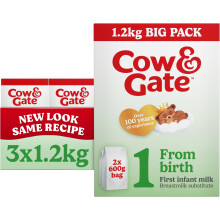 Cow & Gate 1 First Infant Baby Milk Powder Formula, from Birth, 4.16 kg (Pack of 3)