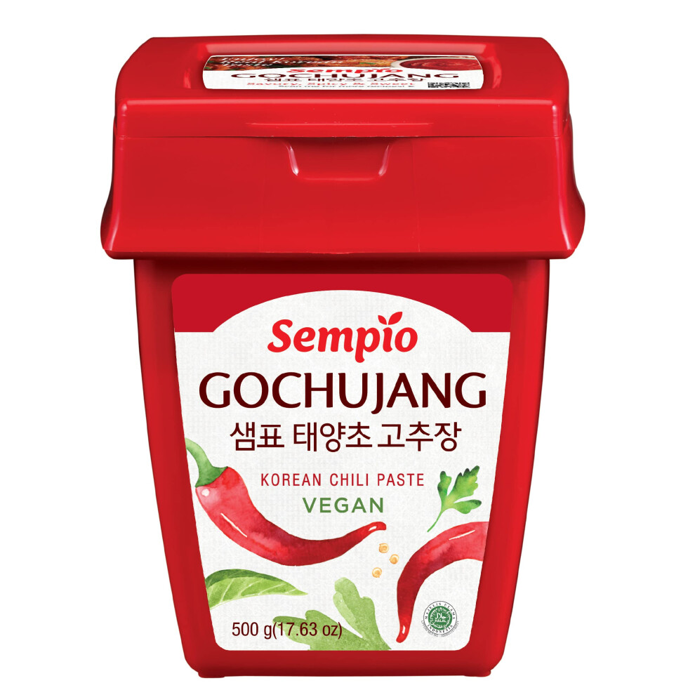 Sempio (500G / 1.1Lbs) Gochujang, Korean Chili Paste, Sweet, Savory & Spicy. Red Pepper Sauce For Tteokbokki, Korean Food. Vegan 41350010