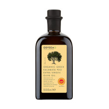 Odysea Organic Extra Virgin Olive Oil, PDO Kalamata EVOO, 500ml Glass Bottle
